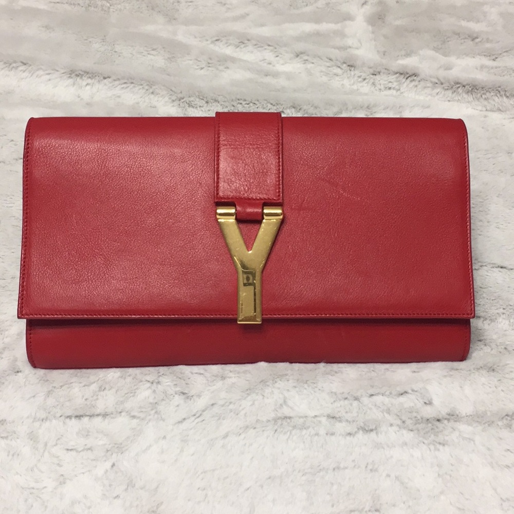 💯 Authentic Saint Laurent Y Ligne Clutch